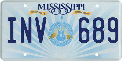 MS license plate INV689