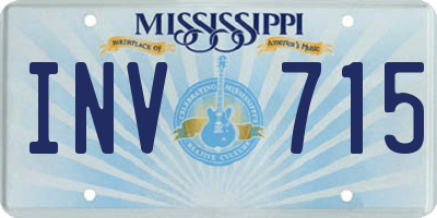 MS license plate INV715