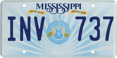 MS license plate INV737