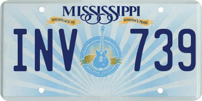 MS license plate INV739