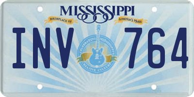 MS license plate INV764
