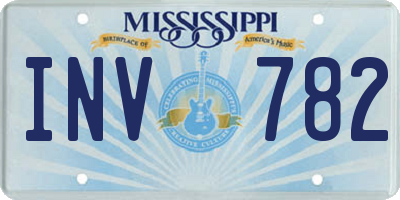 MS license plate INV782