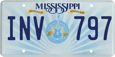 MS license plate INV797