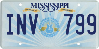 MS license plate INV799