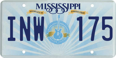 MS license plate INW175