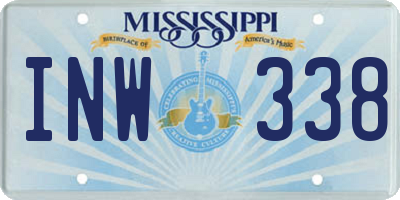 MS license plate INW338