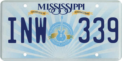 MS license plate INW339