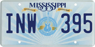 MS license plate INW395