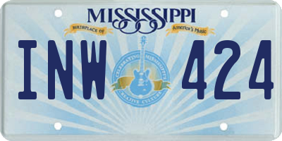 MS license plate INW424