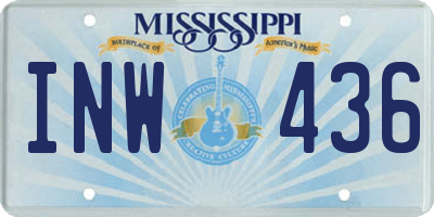 MS license plate INW436