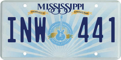 MS license plate INW441