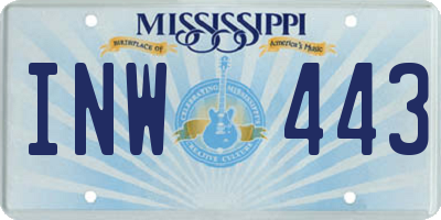MS license plate INW443