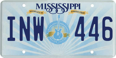 MS license plate INW446