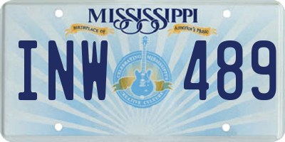 MS license plate INW489