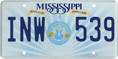 MS license plate INW539