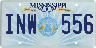 MS license plate INW556
