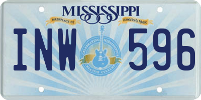 MS license plate INW596