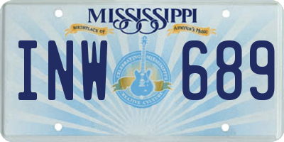 MS license plate INW689