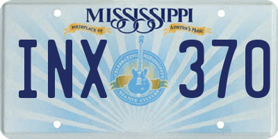 MS license plate INX370