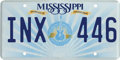 MS license plate INX446