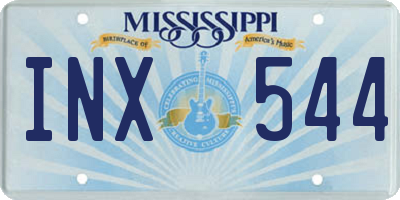 MS license plate INX544