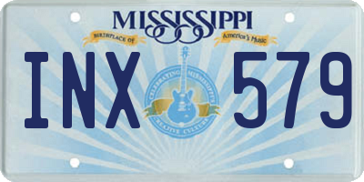 MS license plate INX579