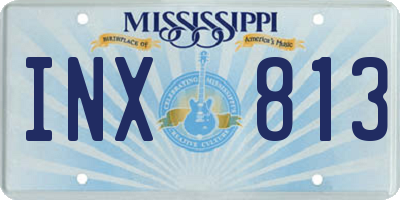 MS license plate INX813