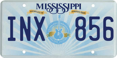 MS license plate INX856