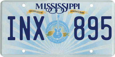 MS license plate INX895