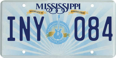 MS license plate INY084