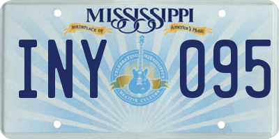MS license plate INY095