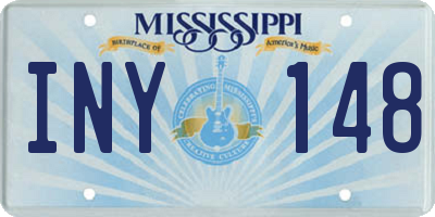 MS license plate INY148