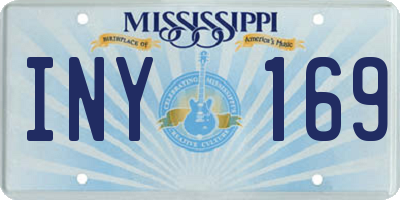 MS license plate INY169
