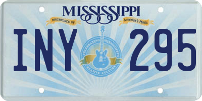 MS license plate INY295