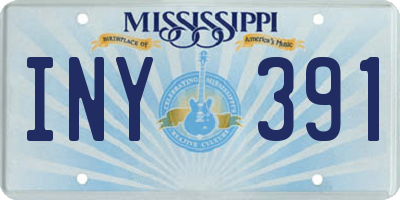 MS license plate INY391