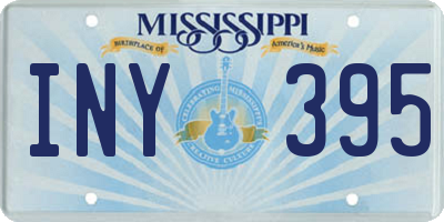 MS license plate INY395