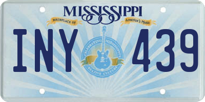 MS license plate INY439
