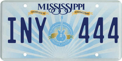 MS license plate INY444