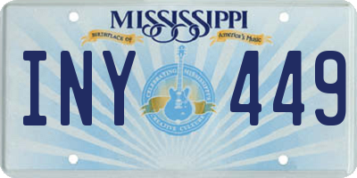 MS license plate INY449
