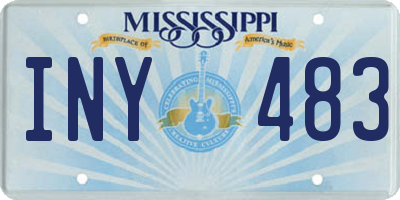 MS license plate INY483