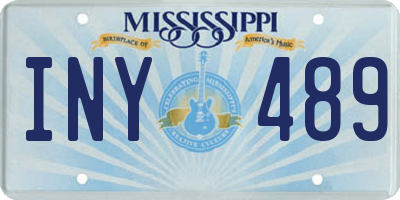 MS license plate INY489