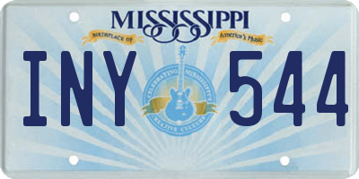 MS license plate INY544