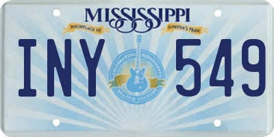 MS license plate INY549