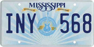 MS license plate INY568