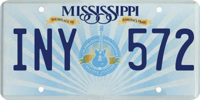 MS license plate INY572