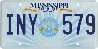 MS license plate INY579