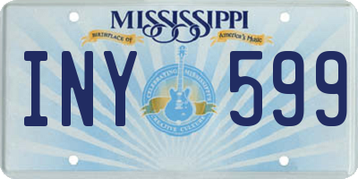 MS license plate INY599