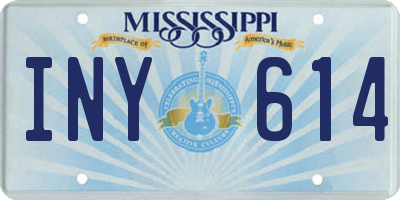 MS license plate INY614