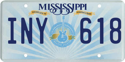 MS license plate INY618