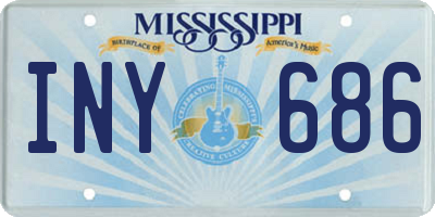 MS license plate INY686